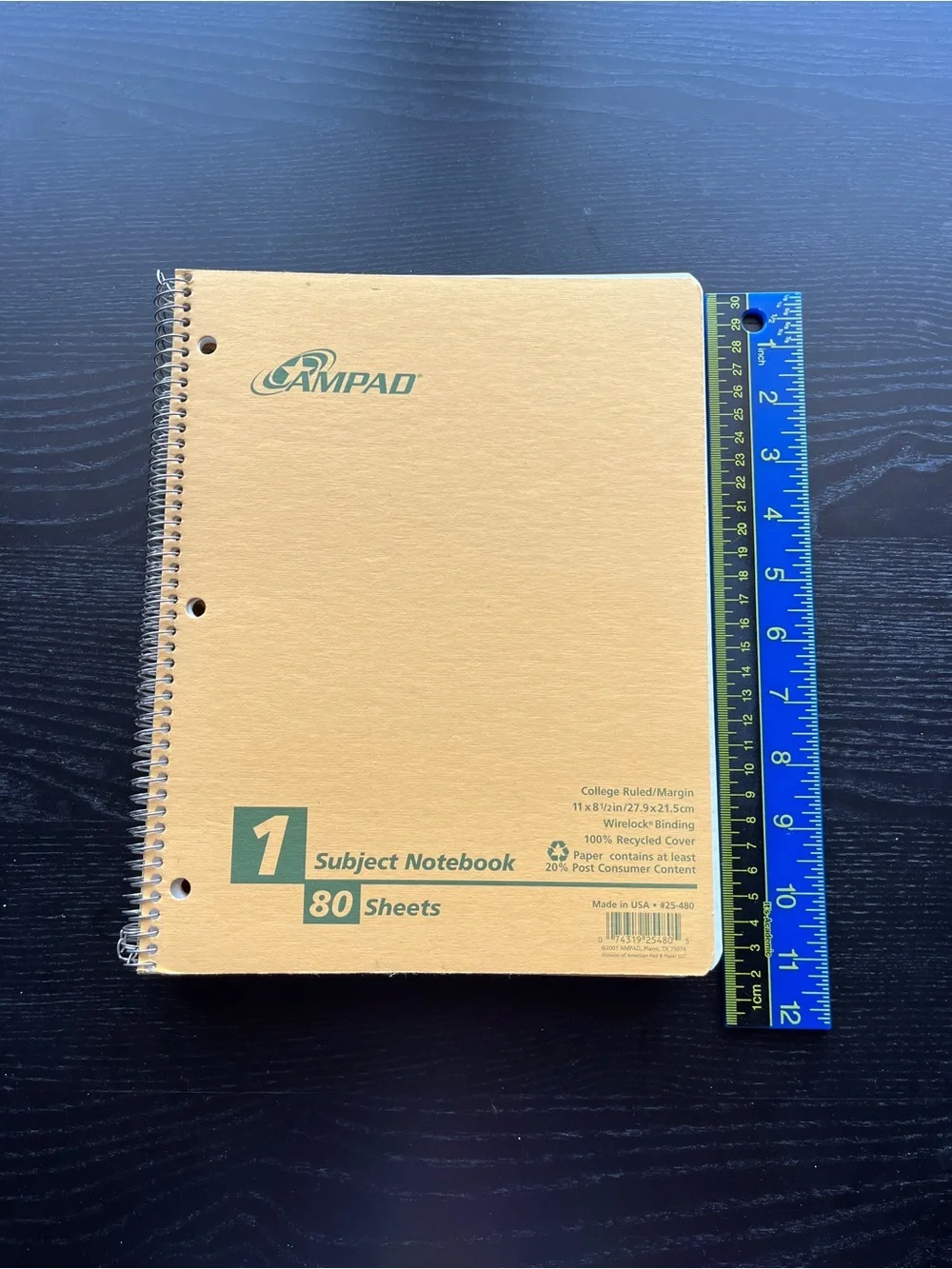 Ampad subject notebook